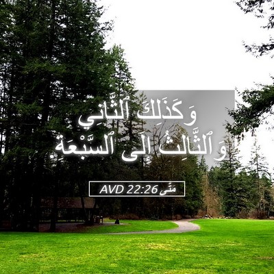 Picture 05 - مَتَّى 22:26 AVD - وَكَذَلِكَ ٱلثَّانِي - Bible Verse Picture