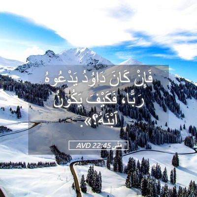 Picture 05 - مَتَّى 22:45 AVD - فَإِنْ كَانَ دَاوُدُ - Bible Verse Picture