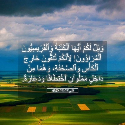 Picture 05 - مَتَّى 23:25 AVD - وَيْلٌ لَكُمْ أَيُّهَا - Bible Verse Picture