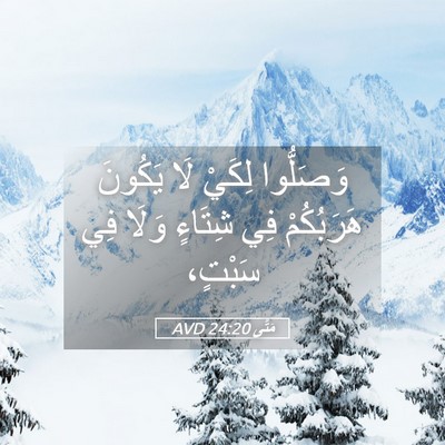 Picture 05 - مَتَّى 24:20 AVD - وَصَلُّوا لِكَيْ لَا - Bible Verse Picture
