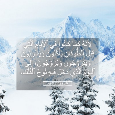 Picture 05 - مَتَّى 24:38 AVD - لِأَنَّهُ كَمَا كَانُوا - Bible Verse Picture