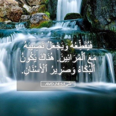 Picture 05 - مَتَّى 24:51 AVD - فَيُقَطِّعُهُ وَيَجْعَلُ - Bible Verse Picture