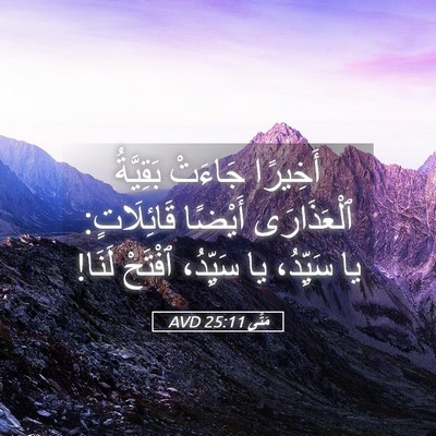 Picture 05 - مَتَّى 25:11 AVD - أَخِيرًا جَاءَتْ - Bible Verse Picture