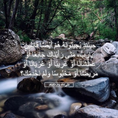 Picture 05 - مَتَّى 25:44 AVD - حِينَئِذٍ يُجِيبُونَهُ - Bible Verse Picture
