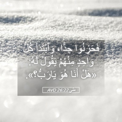Picture 05 - مَتَّى 26:22 AVD - فَحَزِنُوا جِدًّا، - Bible Verse Picture