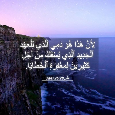 Picture 05 - مَتَّى 26:28 AVD - لِأَنَّ هَذَا هُوَ دَمِي - Bible Verse Picture