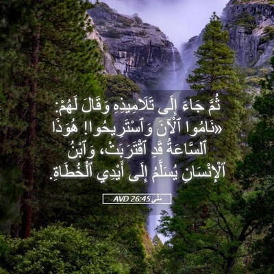Picture 05 - مَتَّى 26:45 AVD - ثُمَّ جَاءَ إِلَى - Bible Verse Picture
