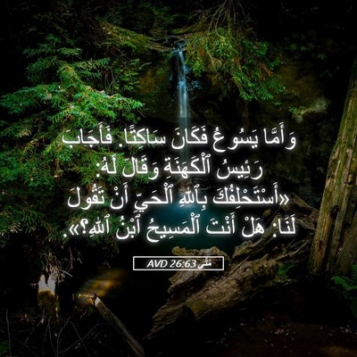 Picture 05 - مَتَّى 26:63 AVD - وَأَمَّا يَسُوعُ فَكَانَ - Bible Verse Picture