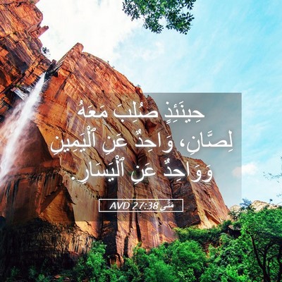 Picture 05 - مَتَّى 27:38 AVD - حِينَئِذٍ صُلِبَ مَعَهُ - Bible Verse Picture