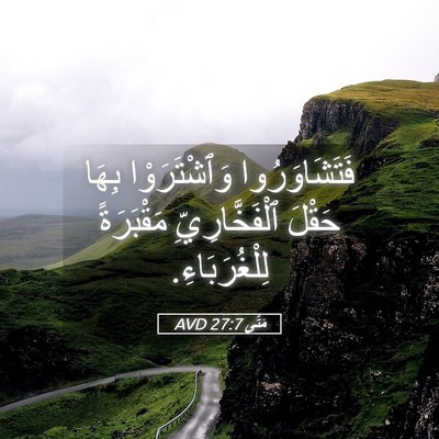 Picture 05 - مَتَّى 27:7 AVD - فَتَشَاوَرُوا - Bible Verse Picture
