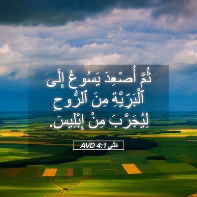 Picture 05 - مَتَّى 4:1 AVD - ثُمَّ أُصْعِدَ يَسُوعُ - Bible Verse Picture