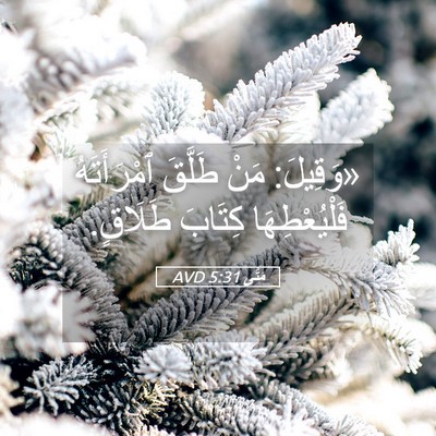 Picture 05 - مَتَّى 5:31 AVD - «وَقِيلَ: مَنْ طَلَّقَ - Bible Verse Picture