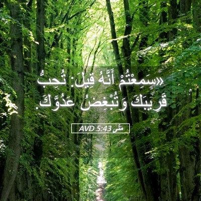 Picture 05 - مَتَّى 5:43 AVD - «سَمِعْتُمْ أَنَّهُ قِيلَ: - Bible Verse Picture
