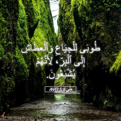 Picture 05 - مَتَّى 5:6 AVD - طُوبَى لِلْجِيَاعِ - Bible Verse Picture