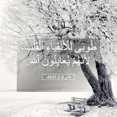 Picture 05 - مَتَّى 5:8 AVD - طُوبَى لِلْأَنْقِيَاءِ - Bible Verse Picture