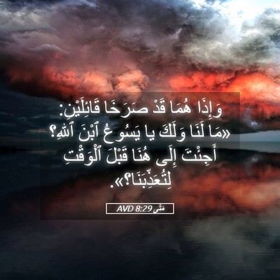 Picture 05 - مَتَّى 8:29 AVD - وَإِذَا هُمَا قَدْ صَرَخَا - Bible Verse Picture