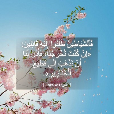 Picture 05 - مَتَّى 8:31 AVD - فَٱلشَّيَاطِينُ طَلَبُوا - Bible Verse Picture