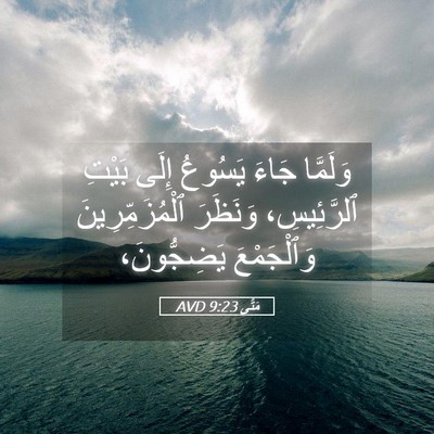 Picture 05 - مَتَّى 9:23 AVD - وَلَمَّا جَاءَ يَسُوعُ - Bible Verse Picture