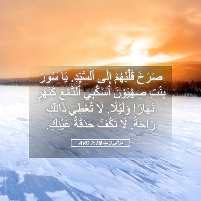 Picture 05 - مَرَاثِي إِرْمِيَا 2:18 AVD - صَرَخَ قَلْبُهُمْ إِلَى - Bible Verse Picture