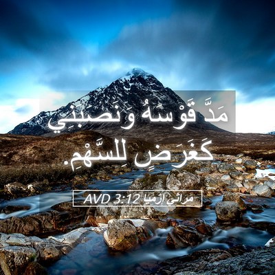Picture 05 - مَرَاثِي إِرْمِيَا 3:12 AVD - مَدَّ قَوْسَهُ - Bible Verse Picture