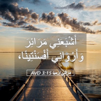 Picture 05 - مَرَاثِي إِرْمِيَا 3:15 AVD - أَشْبَعَنِي مَرَائِرَ - Bible Verse Picture