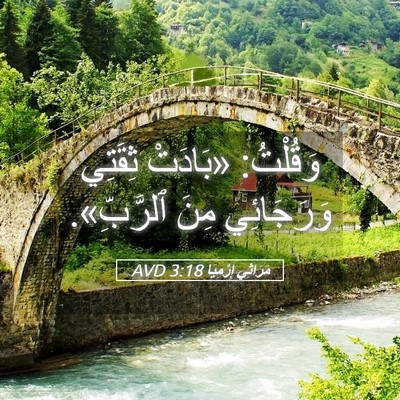 Picture 05 - مَرَاثِي إِرْمِيَا 3:18 AVD - وَقُلْتُ: «بَادَتْ ثِقَتِي - Bible Verse Picture