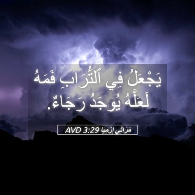 Picture 05 - مَرَاثِي إِرْمِيَا 3:29 AVD - يَجْعَلُ فِي ٱلتُّرَابِ - Bible Verse Picture