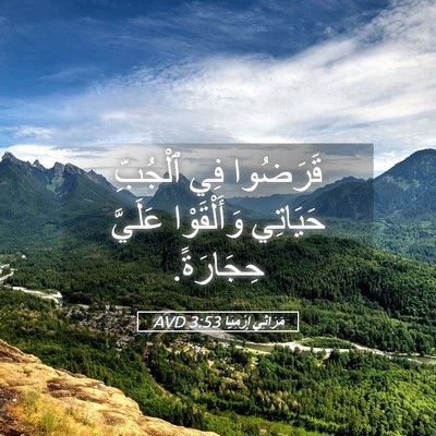 Picture 05 - مَرَاثِي إِرْمِيَا 3:53 AVD - قَرَضُوا فِي ٱلْجُبِّ - Bible Verse Picture