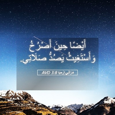 Picture 05 - مَرَاثِي إِرْمِيَا 3:8 AVD - أَيْضًا حِينَ أَصْرُخُ - Bible Verse Picture