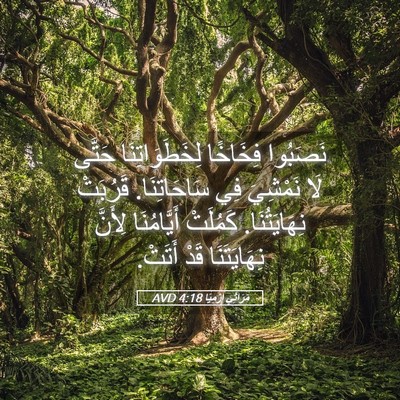 Picture 05 - مَرَاثِي إِرْمِيَا 4:18 AVD - نَصَبُوا فِخَاخًا - Bible Verse Picture