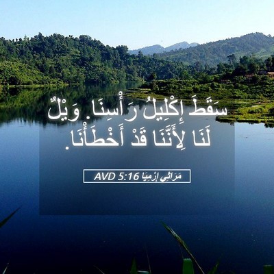 Picture 05 - مَرَاثِي إِرْمِيَا 5:16 AVD - سَقَطَ إِكْلِيلُ - Bible Verse Picture