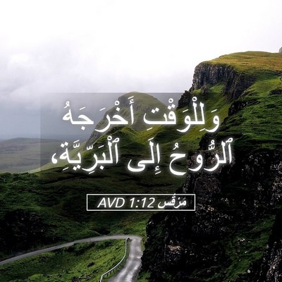 Picture 05 - مَرْقُس 1:12 AVD - وَلِلْوَقْتِ أَخْرَجَهُ - Bible Verse Picture