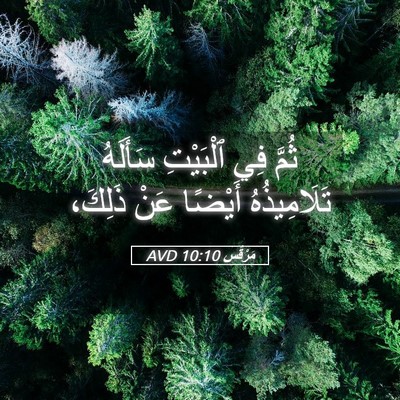 Picture 05 - مَرْقُس 10:10 AVD - ثُمَّ فِي ٱلْبَيْتِ - Bible Verse Picture