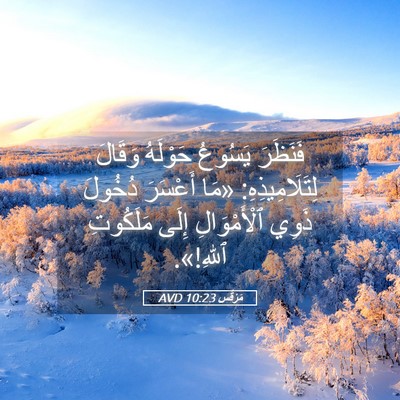 Picture 05 - مَرْقُس 10:23 AVD - فَنَظَرَ يَسُوعُ حَوْلَهُ - Bible Verse Picture