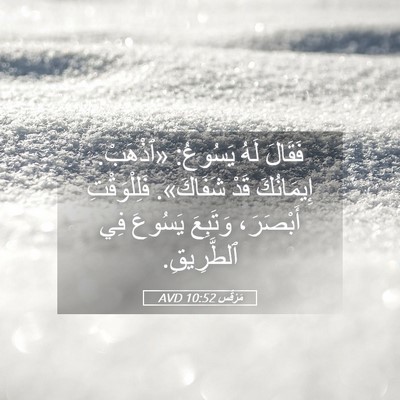 Picture 05 - مَرْقُس 10:52 AVD - فَقَالَ لَهُ يَسُوعُ: - Bible Verse Picture
