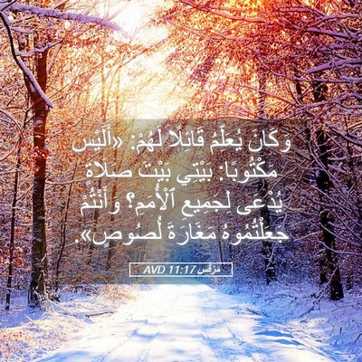Picture 05 - مَرْقُس 11:17 AVD - وَكَانَ يُعَلِّمُ - Bible Verse Picture