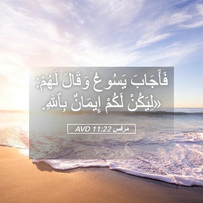 Picture 05 - مَرْقُس 11:22 AVD - فَأَجَابَ يَسُوعُ وَقَالَ - Bible Verse Picture