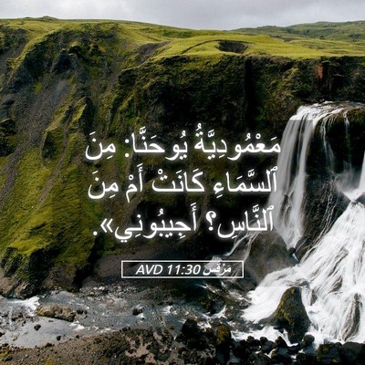 Picture 05 - مَرْقُس 11:30 AVD - مَعْمُودِيَّةُ يُوحَنَّا: - Bible Verse Picture