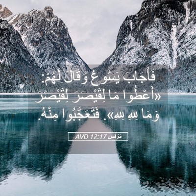Picture 05 - مَرْقُس 12:17 AVD - فَأَجَابَ يَسُوعُ وَقَالَ - Bible Verse Picture