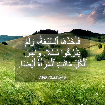 Picture 05 - مَرْقُس 12:22 AVD - فَأَخَذَهَا ٱلسَّبْعَةُ، - Bible Verse Picture
