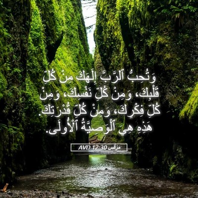 Picture 05 - مَرْقُس 12:30 AVD - وَتُحِبُّ ٱلرَّبَّ - Bible Verse Picture