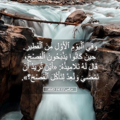 Picture 05 - مَرْقُس 14:12 AVD - وَفِي ٱلْيَوْمِ - Bible Verse Picture