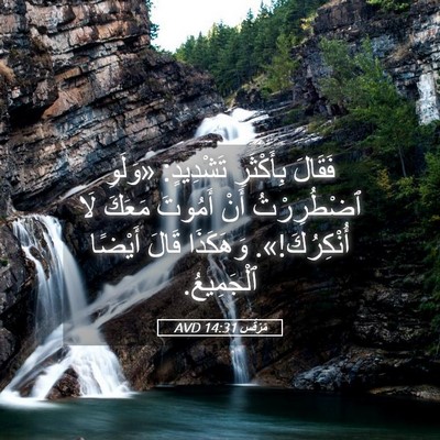 Picture 05 - مَرْقُس 14:31 AVD - فَقَالَ بِأَكْثَرِ - Bible Verse Picture