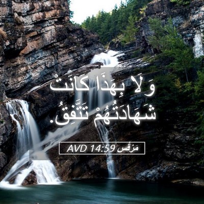 Picture 05 - مَرْقُس 14:59 AVD - وَلَا بِهَذَا كَانَتْ - Bible Verse Picture