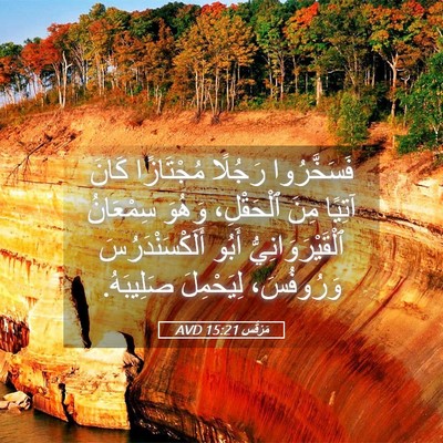 Picture 05 - مَرْقُس 15:21 AVD - فَسَخَّرُوا رَجُلًا - Bible Verse Picture