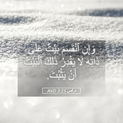 Picture 05 - مَرْقُس 3:25 AVD - وَإِنِ ٱنْقَسَمَ بَيْتٌ - Bible Verse Picture