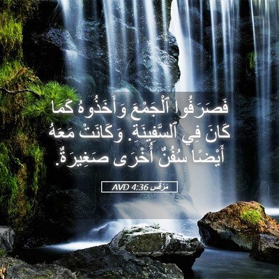 Picture 05 - مَرْقُس 4:36 AVD - فَصَرَفُوا ٱلْجَمْعَ - Bible Verse Picture