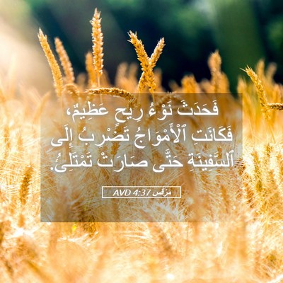 Picture 05 - مَرْقُس 4:37 AVD - فَحَدَثَ نَوْءُ رِيحٍ - Bible Verse Picture