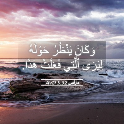 Picture 05 - مَرْقُس 5:32 AVD - وَكَانَ يَنْظُرُ حَوْلَهُ - Bible Verse Picture