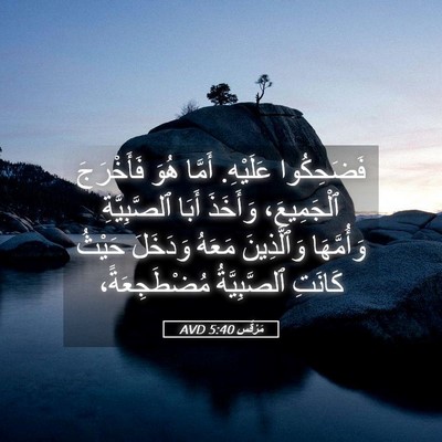 Picture 05 - مَرْقُس 5:40 AVD - فَضَحِكُوا عَلَيْهِ. - Bible Verse Picture